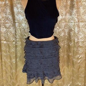 Grey & Black Tiered Skirt